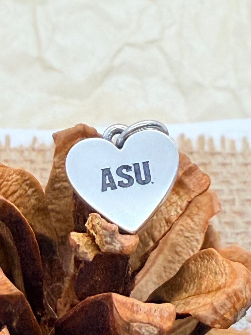 James Avery Arizona State University ASU Small Heart Charm Sterling Silver Colle